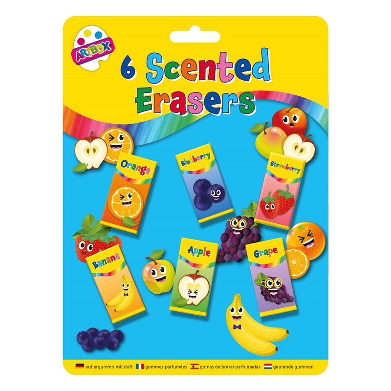 6pcs Scented Novelty Erasers - Tiger Feet Ireland