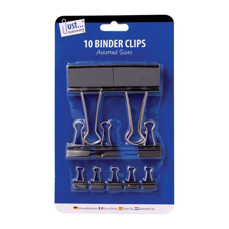10pcs Assorted Binder Clips - Tiger Feet Ireland