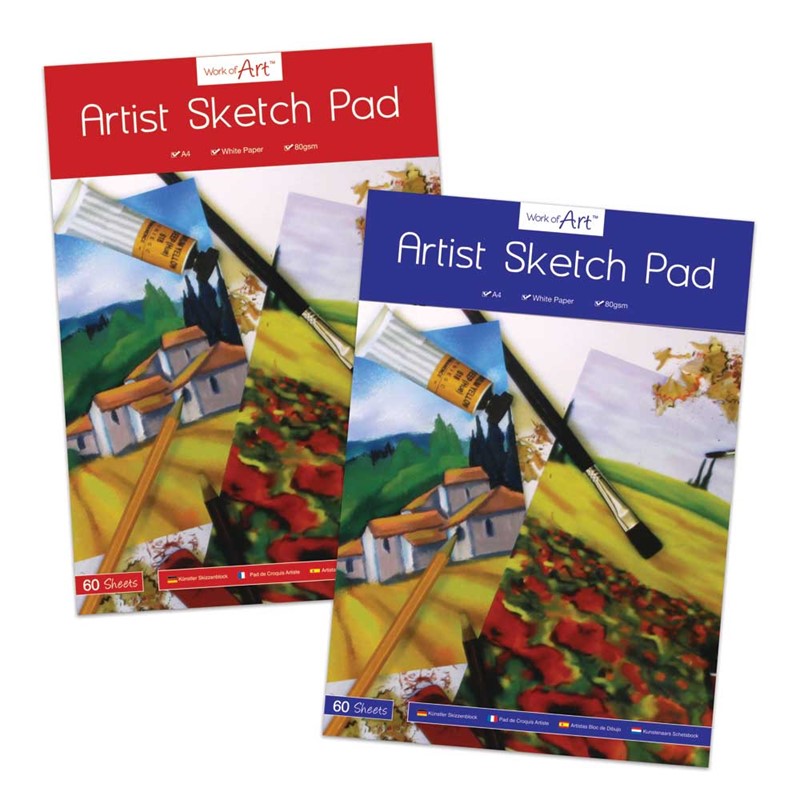 6pk A4 Sketch Pad 60sheet - Tiger Feet Ireland