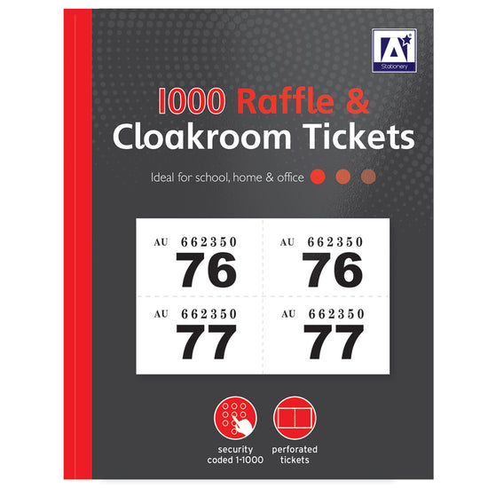 10pk Cloakroom Tickets 1-800