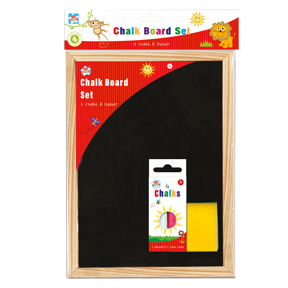 A4 Chalkboard & Chalk Duster - Tiger Feet Ireland