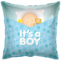 Foil Balloon 18" Square Baby Boy - Tiger Feet Ireland