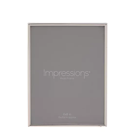 Silverplated Photo Frame Plain Thin Edge 6" x 8" - Tiger Feet Ireland