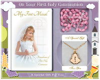 Communion Gift Set Hardback Book/Rosary/Necklet - Tiger Feet Ireland