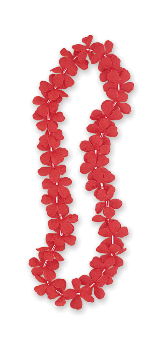 Flower Lei 40in Red