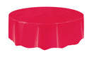 Plastic Round Tablecover 84" Ruby Red - Tiger Feet Ireland