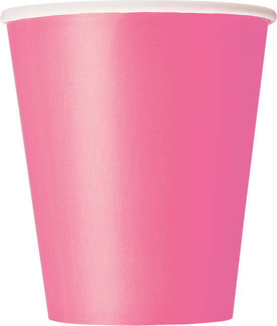 14ct Paper Cups 9oz Hot Pink