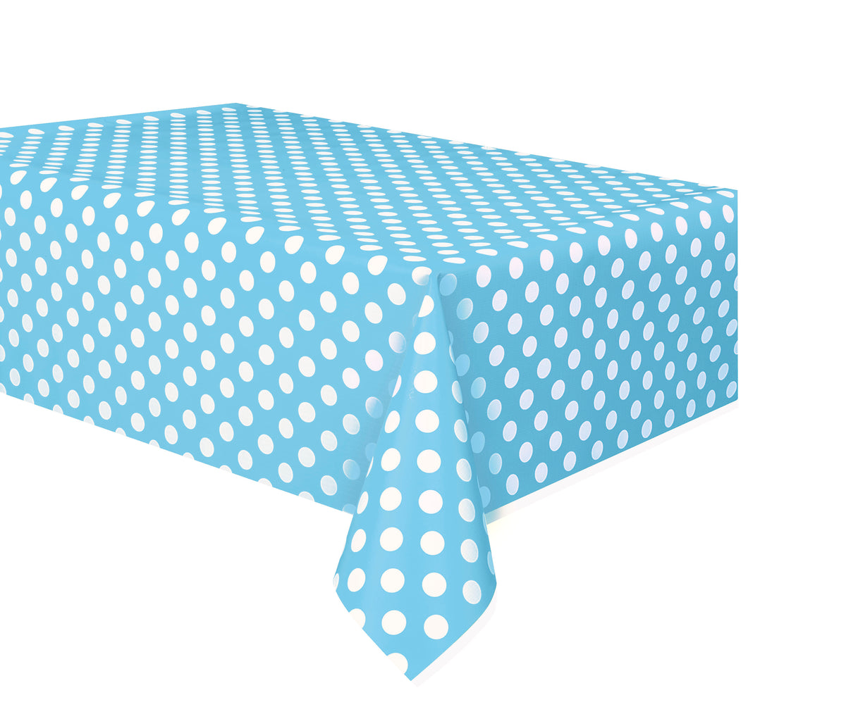 Plastic Tablecover 54x108" Powder Blue Dots - Tiger Feet Ireland