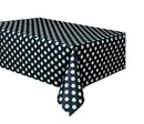 Plastic Tablecover 54x108" Midnuight Black Dots - Tiger Feet Ireland