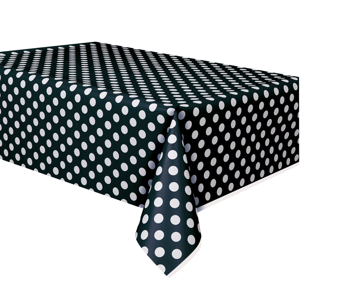 Plastic Tablecover 54x108" Midnuight Black Dots - Tiger Feet Ireland