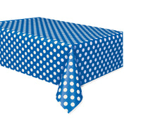 Plastic Tablecover 54x108" Royual Blue Dots - Tiger Feet Ireland