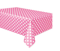 Plastic Tablecover 54x108" Hot Pink Dots - Tiger Feet Ireland