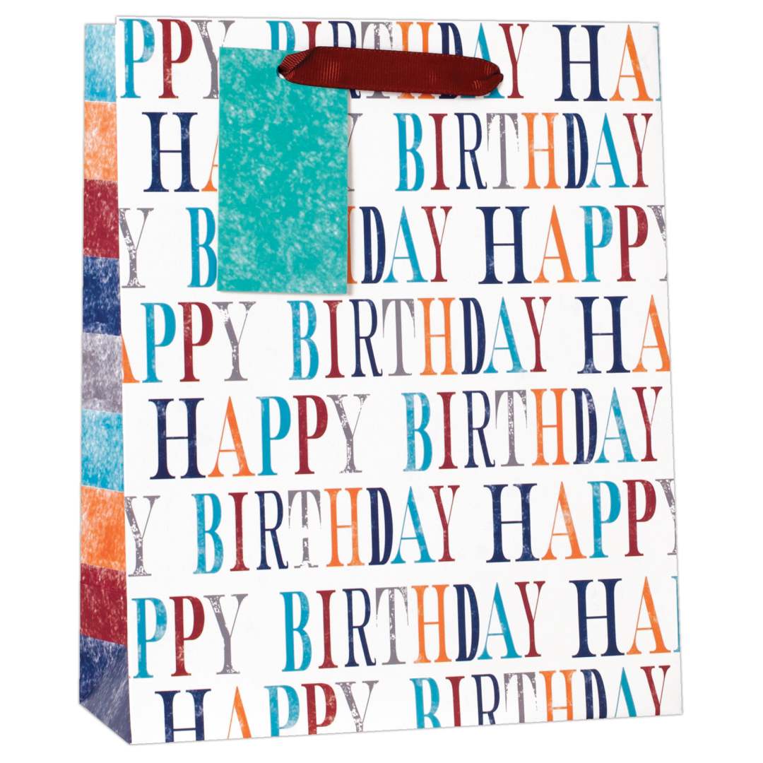 6pk Giftbags Medium Happy Birthday - Tiger Feet Ireland
