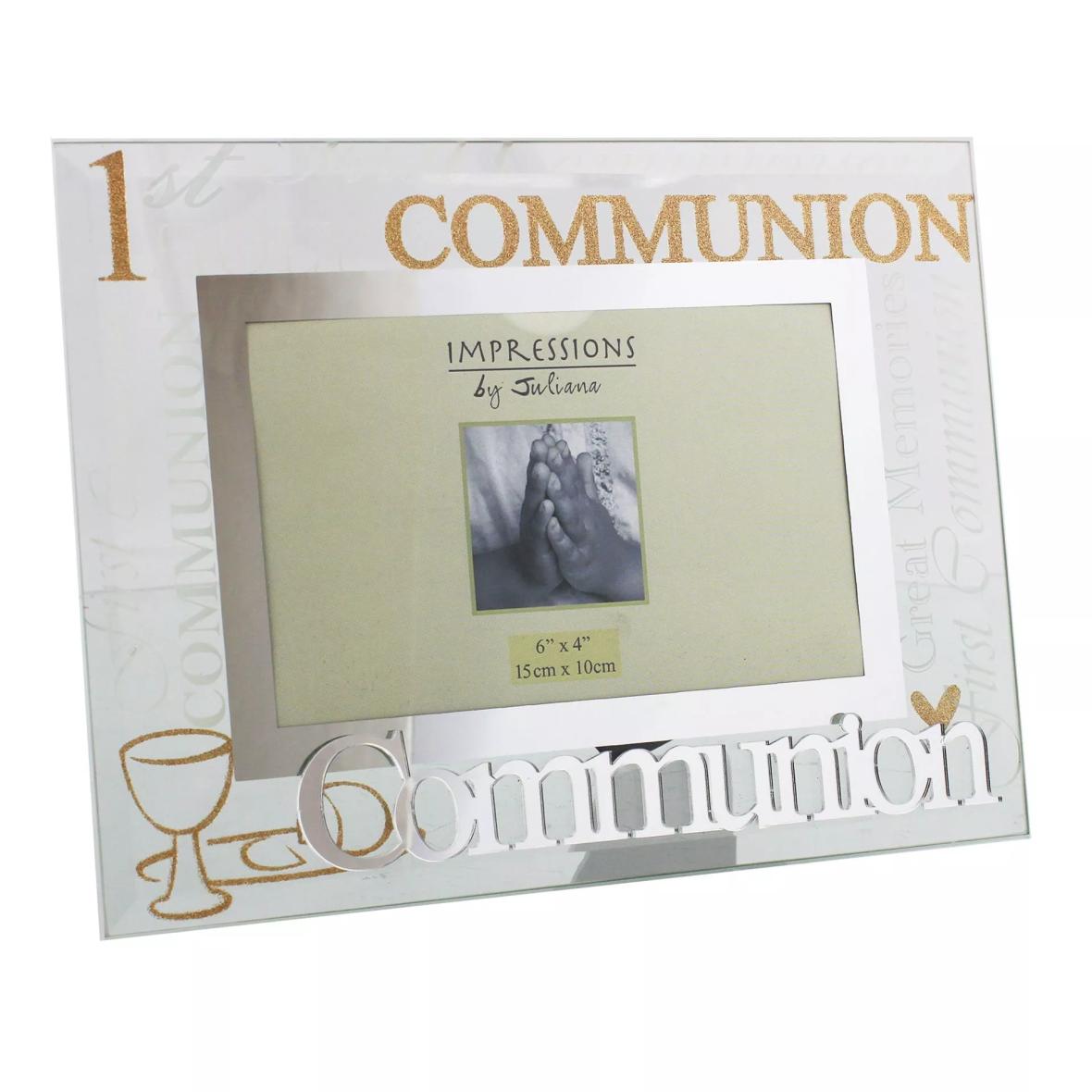 Glass Frame 3D Words 6" x 4" Communion - Tiger Feet Ireland