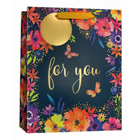 6pk Giftbags Medium For You Floral - Tiger Feet Ireland
