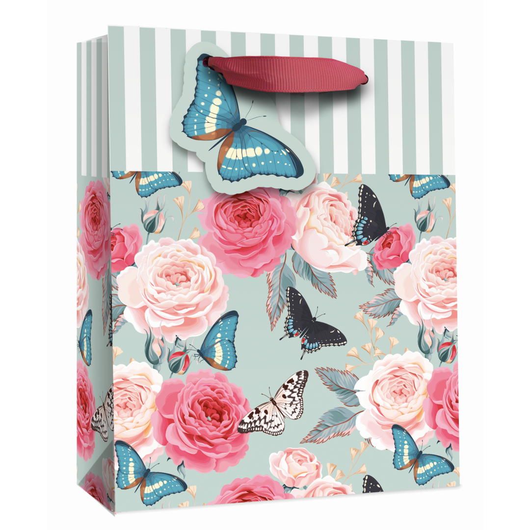 6pk Giftbags Large Floral Butterflies - Tiger Feet Ireland