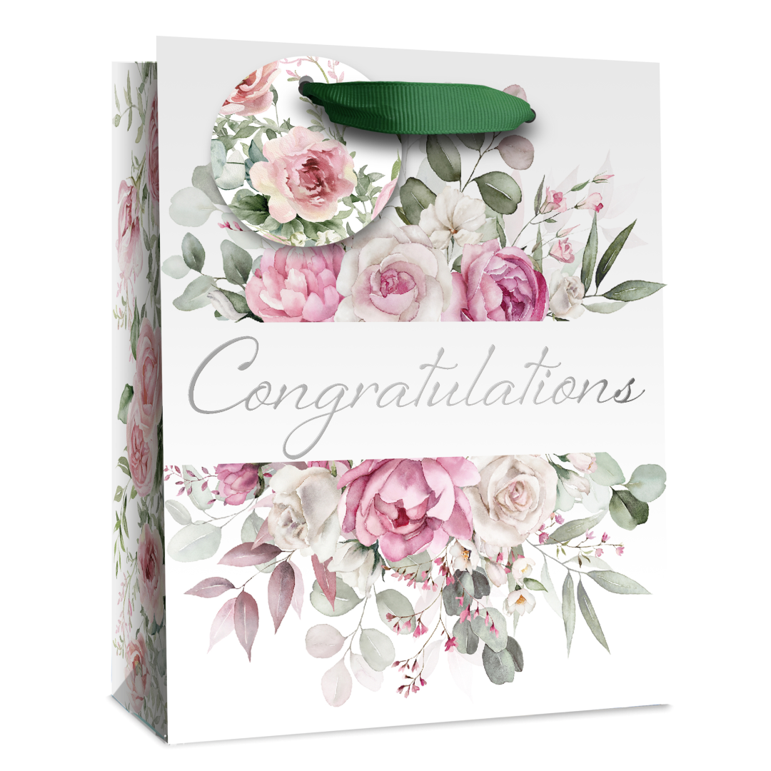6pk Giftbags Large Congratulations - Tiger Feet Ireland