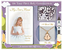 Communion Gift Set Hardback Book/Rosary/Necklet - Tiger Feet Ireland