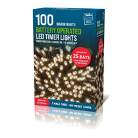 Timer LED Lights 100 Warm White