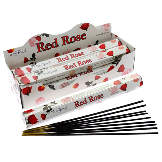 6pk Stamford Incense Sticks Red Rose