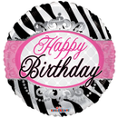 Foil Balloon 18" Round Happy Birthday - Tiger Feet Ireland
