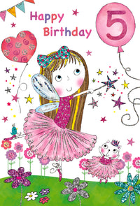 6pk Cards C50 Birthday Age 5 - Tiger Feet Ireland