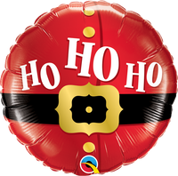 Foil Balloon 18" Round Ho Ho Ho Santas Belt - Tiger Feet Ireland