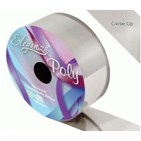 Poly Ribbon 50mm x 25m Metallic Silver - Tiger Feet Ireland