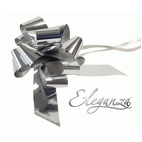 20ct Pull Bows 5cm Metallic Silver - Tiger Feet Ireland
