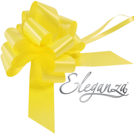 20pc Eleganza Pull Bows 5cm Yellow