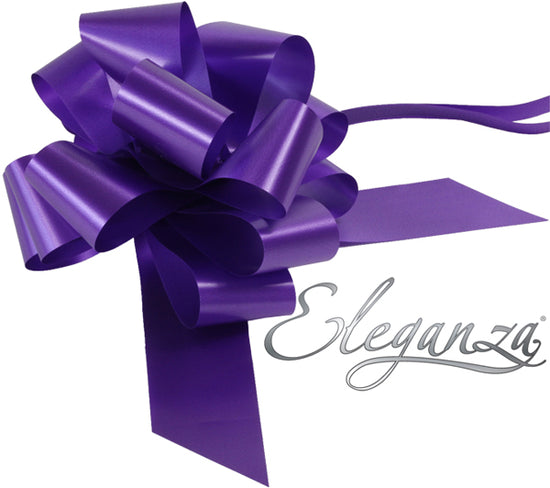 20pc Eleganza Pull Bows 5cm Purple