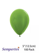 Sempertex Metallic Lime Green 5" Latex Balloons 10
