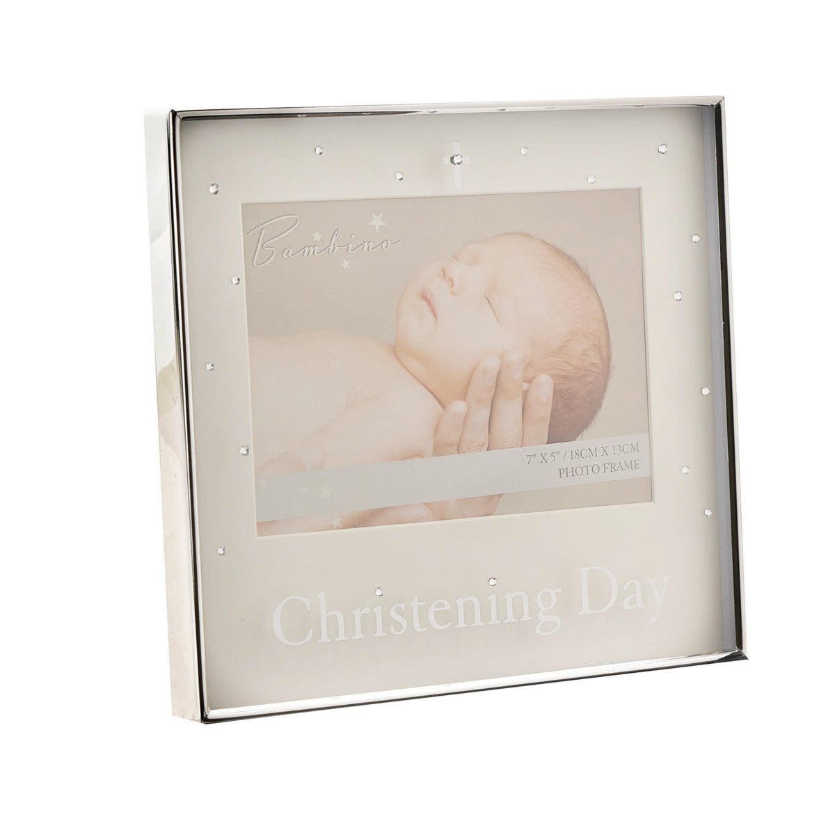 Bambino Silverplated Photoframe Christening 7"x5" - Tiger Feet Ireland