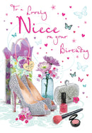 6pk Cards C90 Birthday Niece - Tiger Feet Ireland