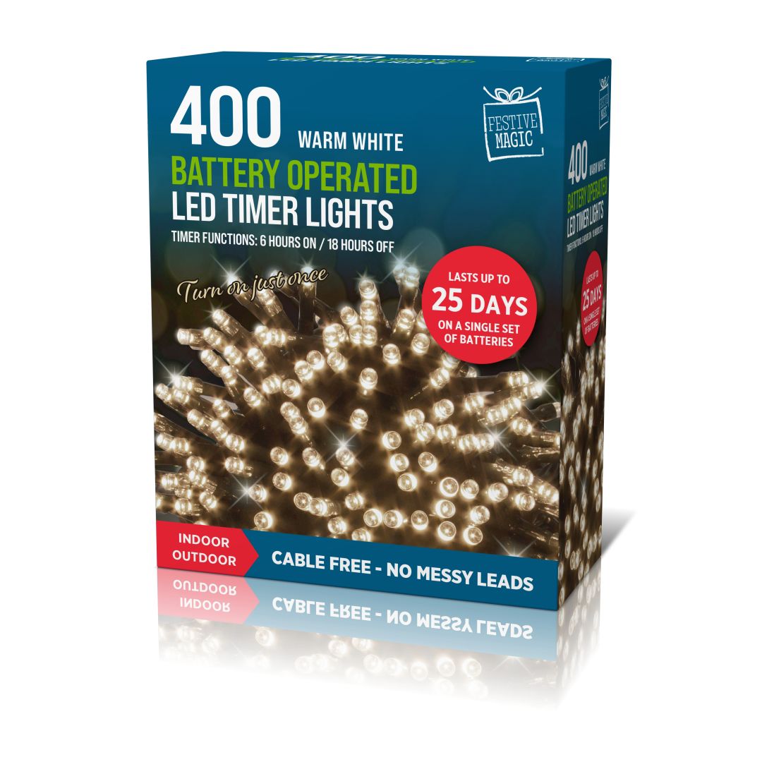 LED Timer Lights 400 Warm White