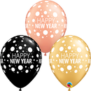 25ct Latex Balloons 11" Round Happy New Year Dots - Tiger Feet Ireland