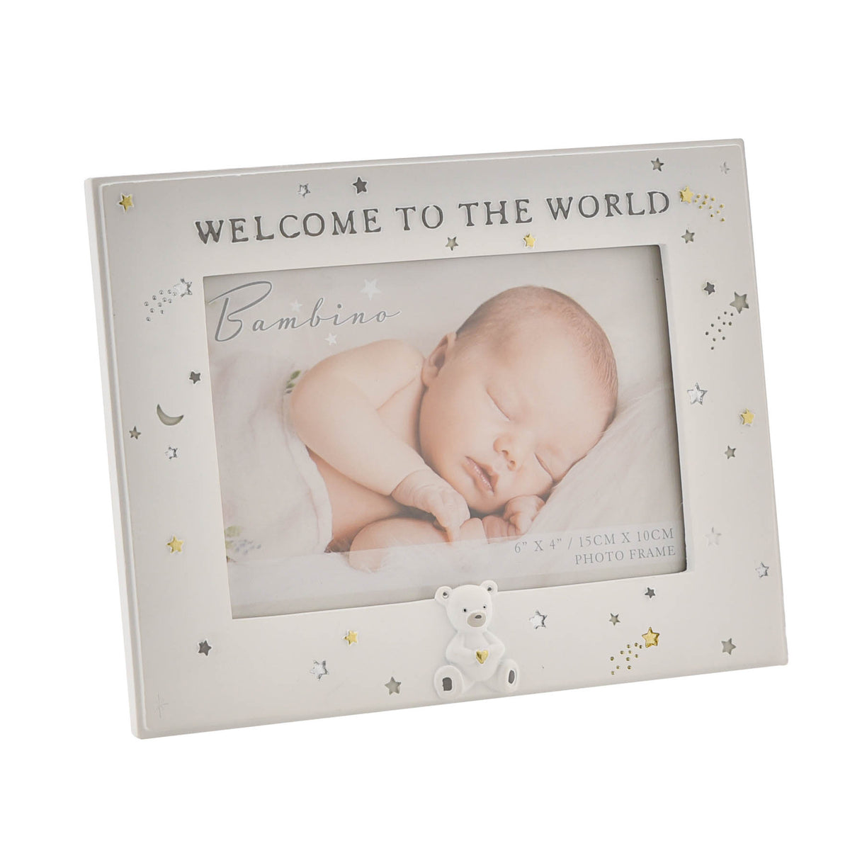 Bambino Resin Phot Frame Welcom To The World - Tiger Feet Ireland