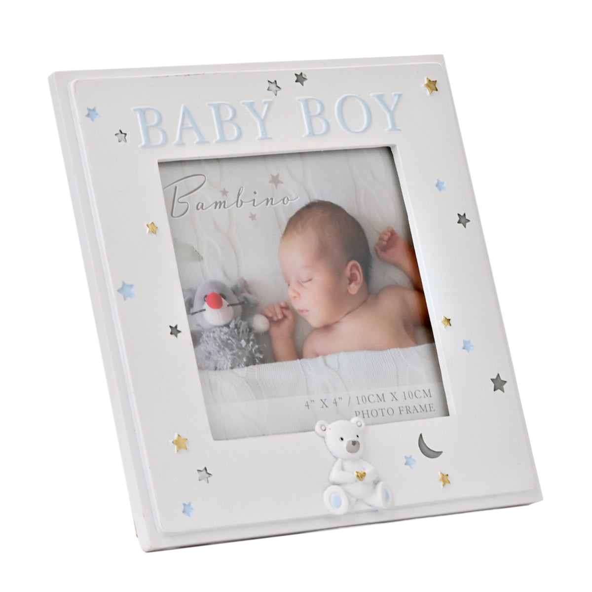 Bambino Resin Photo Frame Baby Boy 4"x4" - Tiger Feet Ireland