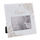 Pale Grey Glass Gold Photo Frame 6"x4" Engaged - Tiger Feet Ireland
