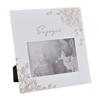 Pale Grey Glass Gold Photo Frame 6"x4" Engaged - Tiger Feet Ireland