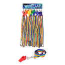 12pk Plastic Whistles with Pride Cord - Tiger Feet Ireland