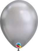 100ct Latex Balloons 7" Chrome Silver - Tiger Feet Ireland
