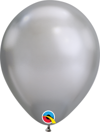 100ct Latex Balloons 7" Chrome Silver - Tiger Feet Ireland