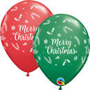 25ct Latex Balloons 11" Round Christmas Evergreen - Tiger Feet Ireland