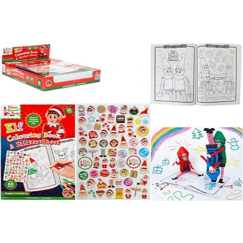 PMS International Colouring Book Elf 16pk