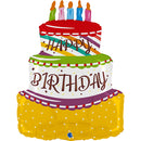 Foil Balloon Supershape 27" Birthday Cake - Tiger Feet Ireland