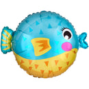 Foil Balloon Junior Shape Puffer Fish - Tiger Feet Ireland