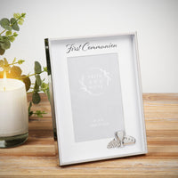 Silverplated 4" x 6" 1st Communion Frame - Tiger Feet Ireland