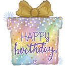 Foil Balloon Supershape 27" Opal Birthday Prese - Tiger Feet Ireland