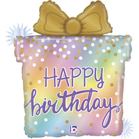 Foil Balloon Supershape 27" Opal Birthday Prese - Tiger Feet Ireland